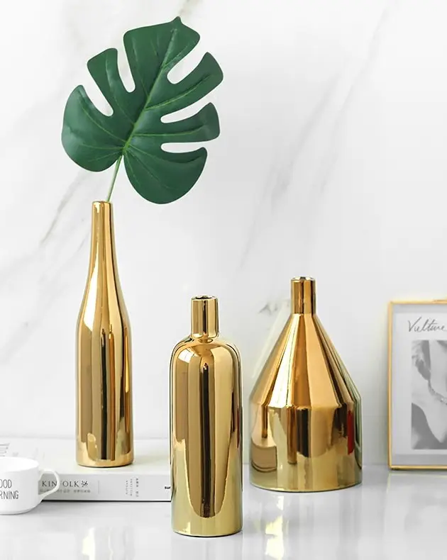 Modern Gold Ceramic Vase