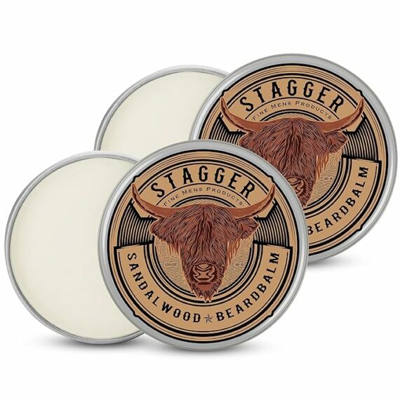 STAGGER Beard Balm with Sandalwood Scent Leave in Conditioner - Irritation Free Beard Wax